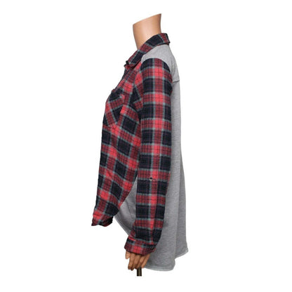 Hem & Thread Long Sleeve Button Up Shirt Women's Size Medium - Image 4