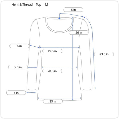 Hem & Thread Long Sleeve Button Up Shirt Women's Size Medium - Image 5