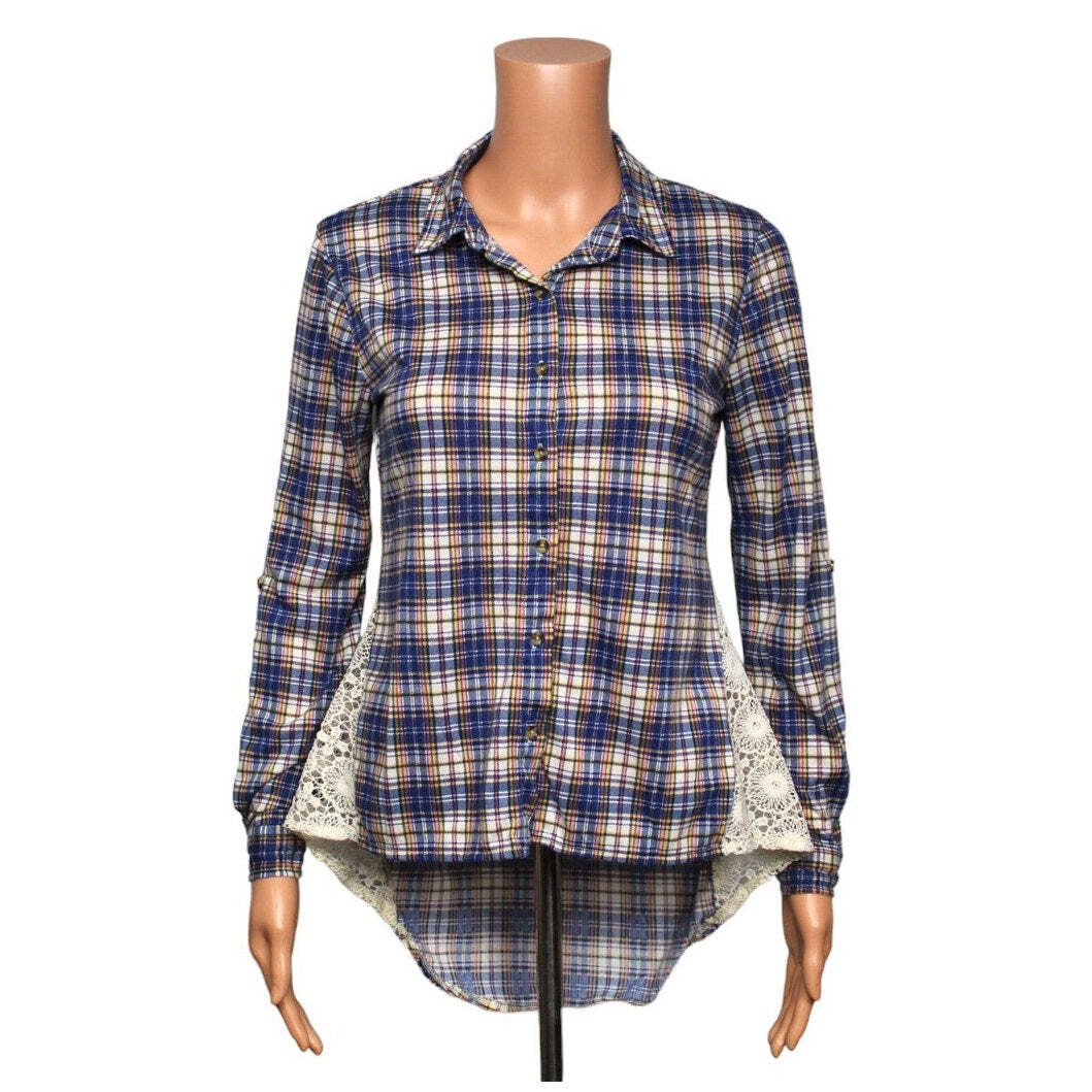 Passport Long Sleeve Button Up Shirt Women's Size Small - S / Blue - Image 1