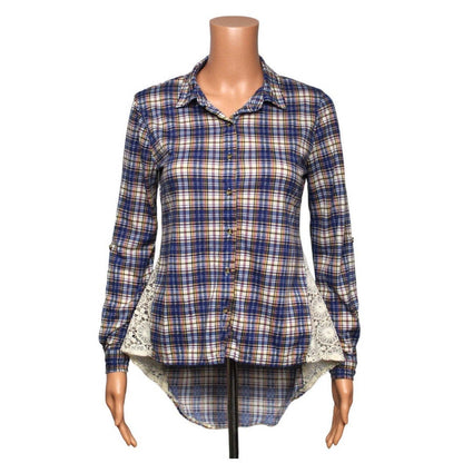 Passport Long Sleeve Button Up Shirt Women's Size Small - S / Blue - Image 1