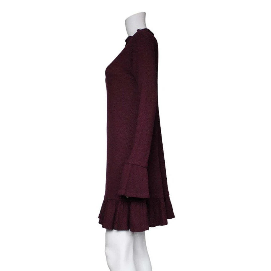 Express Long Sleeve Knee Length Dress Women Size Medium - Image 4