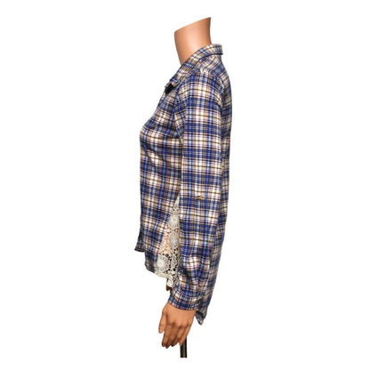 Passport Long Sleeve Button Up Shirt Women's Size Small - S / Blue - Image 4