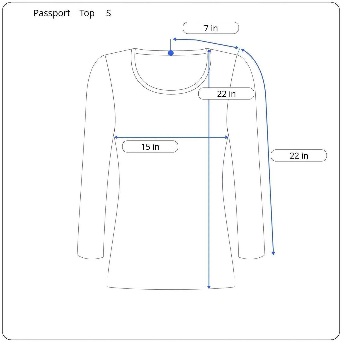 Passport Long Sleeve Button Up Shirt Women's Size Small - S / Blue - Image 5