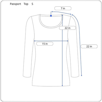 Passport Long Sleeve Button Up Shirt Women's Size Small - S / Blue - Image 5