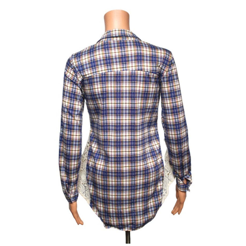 Passport Long Sleeve Button Up Shirt Women's Size Small - S / Blue - Image 3