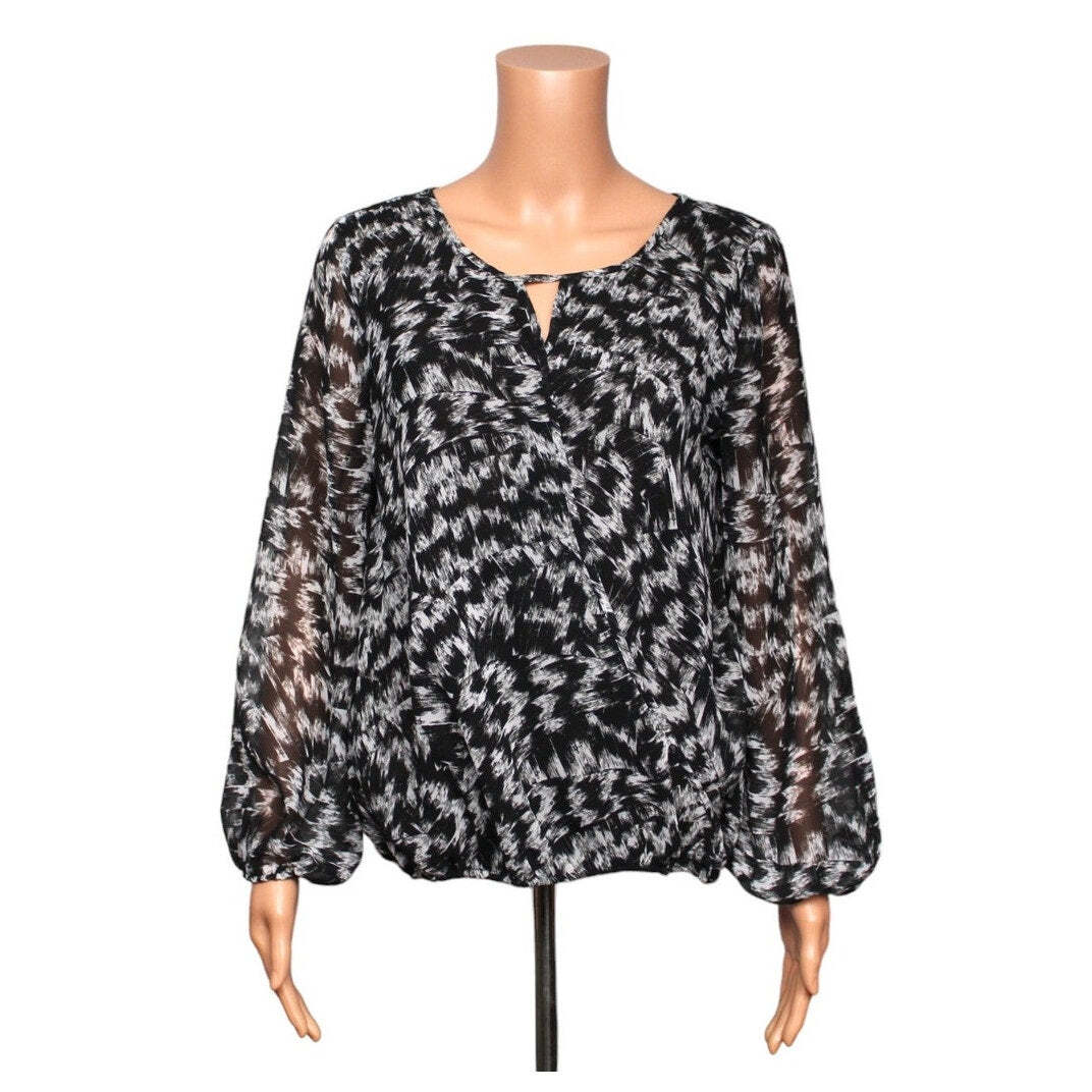 Vince Camuto Long Sleeve Wrap Top Women's Size Small - S / Black - Image 1