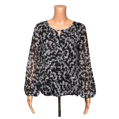 Vince Camuto Long Sleeve Wrap Top Women's Size Small - S / Black - Image 1