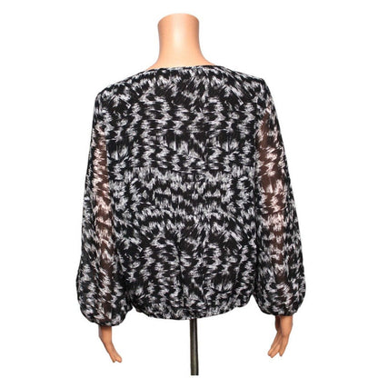 Vince Camuto Long Sleeve Wrap Top Women's Size Small - S / Black - Image 3