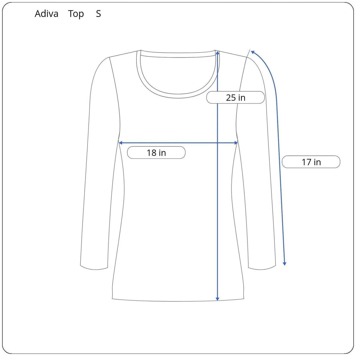Adiva 3/4 Sleeve Top Women's Size Small - Image 5