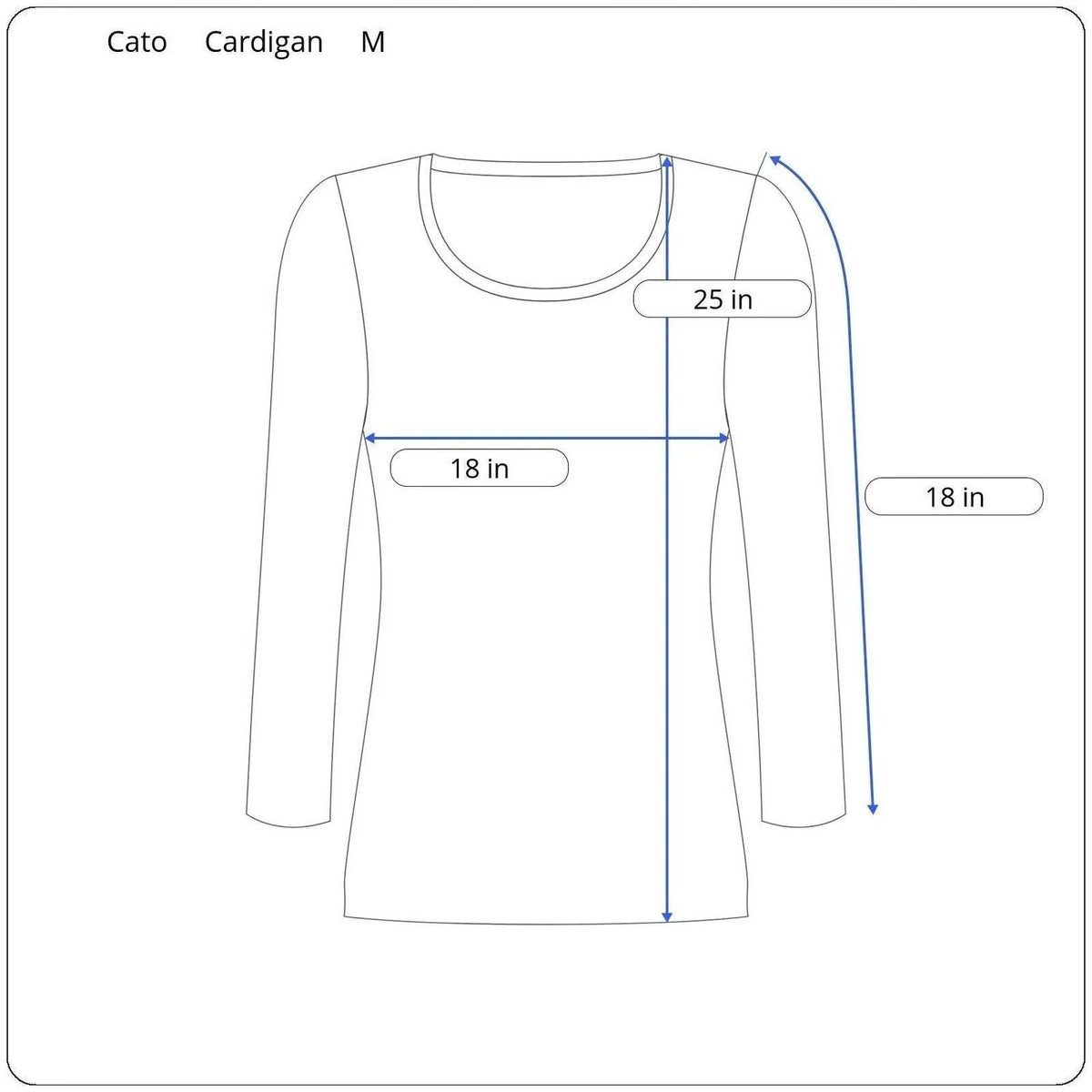Cato 3/4 Sleeve Cardigan Women's Size Medium - M / Black - Image 5