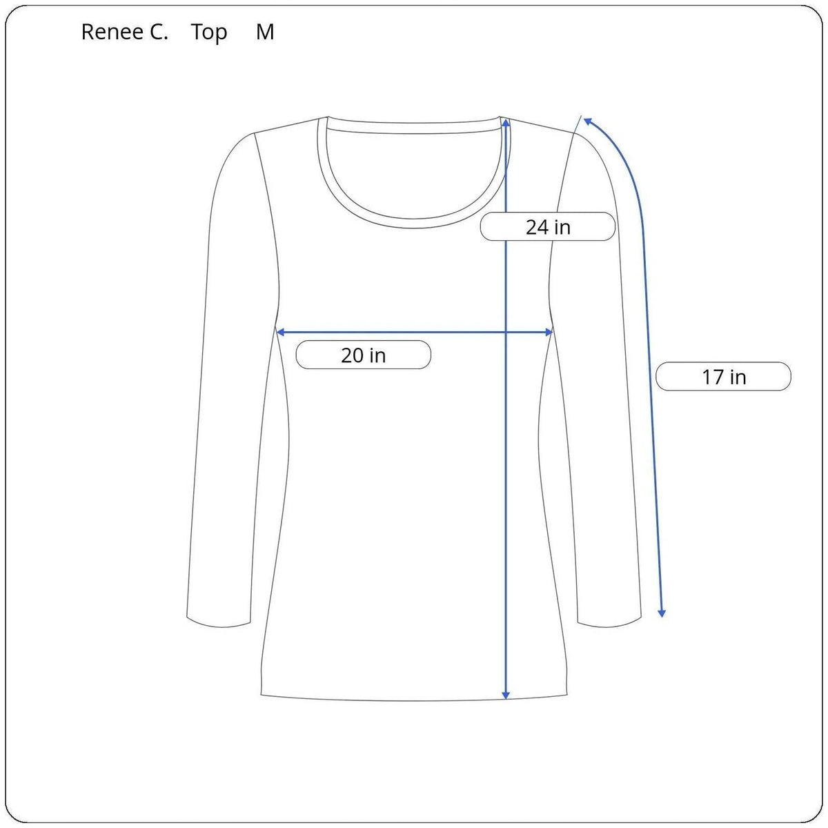 Renee C. 3/4 Sleeve Top Women's Size Medium - Image 5