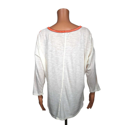 Old Navy 3/4 Sleeve Top Women's Size Large - L / Cream - Image 3