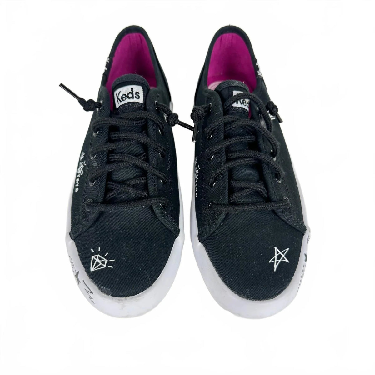 Keds Black and White Slip-on Girl's Shoe Size 2 Big Kids - Image 2