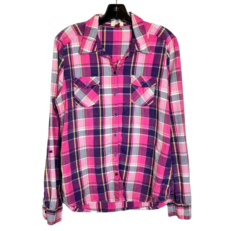 Lei Long Sleeve Button Up Shirt Women's Size Large - Image 1
