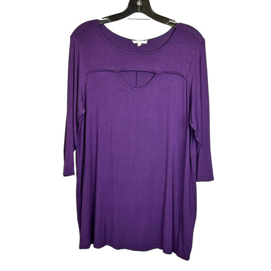 Ava James 3/4 Sleeve Top Women's Size 1X - Image 1