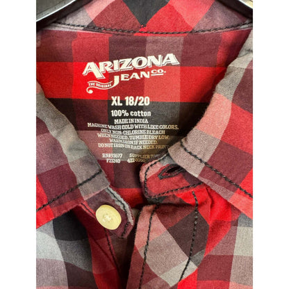 Arizona Long Sleeve Button Up Shirt Boy's Size XL (18/20) - Image 3