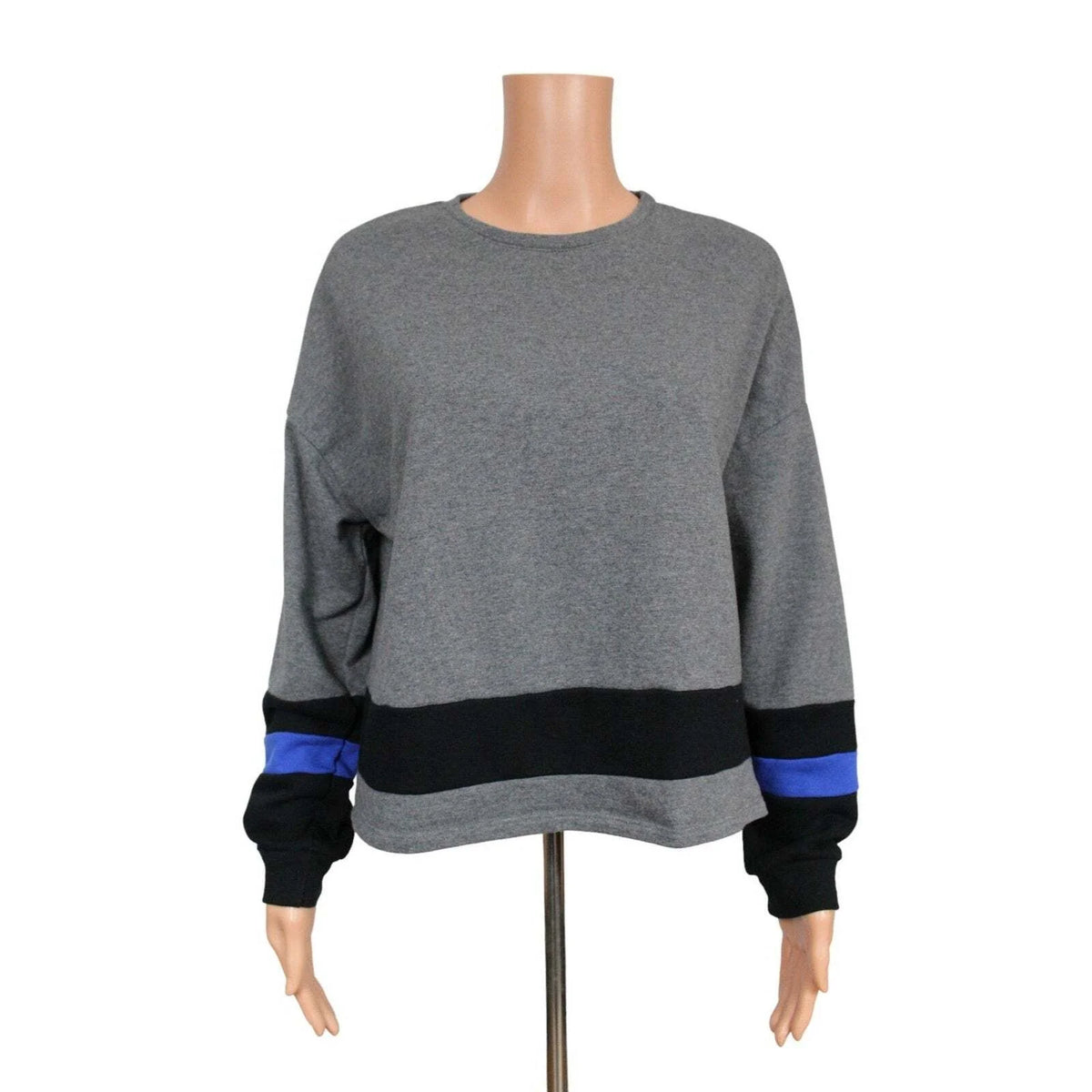 Demi Lovato Fabletics Oversized Cropped Sweatshirt Women's Size XXS - XXS / Gray - Image 1