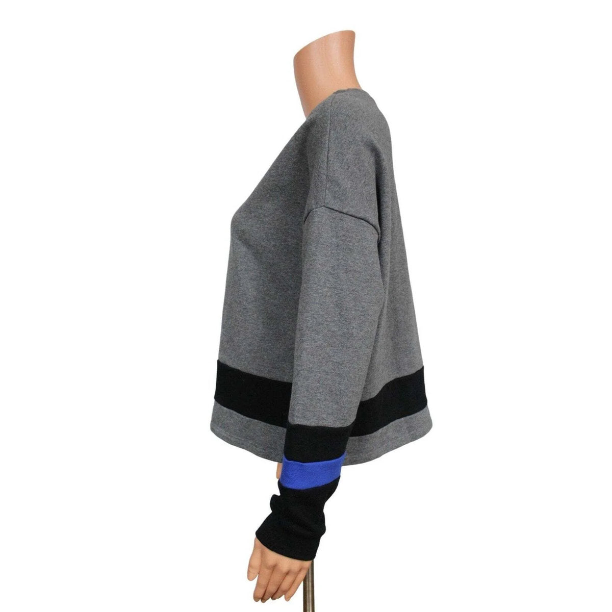 Demi Lovato Fabletics Oversized Cropped Sweatshirt Women's Size XXS - XXS / Gray - Image 4