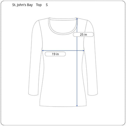St. John's Bay 3/4 Sleeve Top Women's Size Small - Image 5