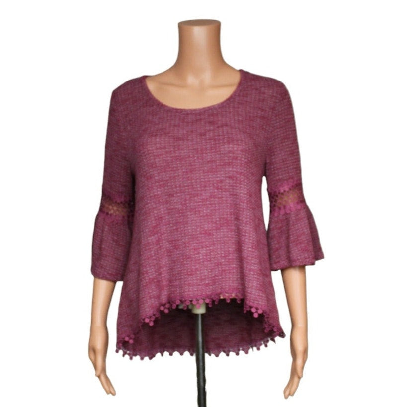Wall Flower 3/4 Sleeve Top Women's Size Large - Image 1