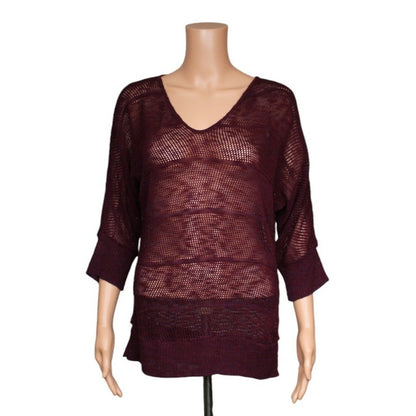 Vanity 3/4 Sleeve Knit Top Women's Size Large - Image 1