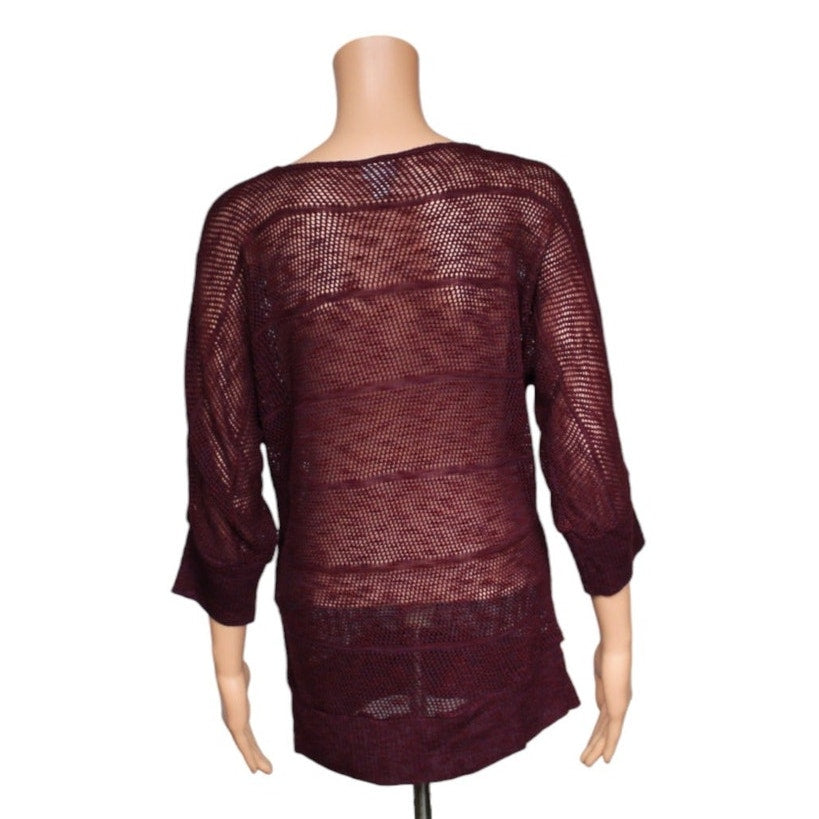 Vanity 3/4 Sleeve Knit Top Women's Size Large - Image 3