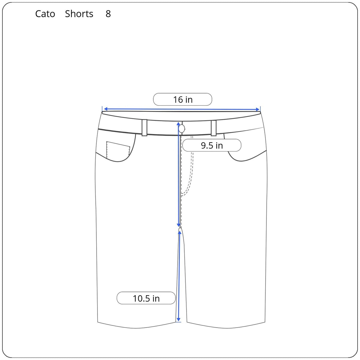 Cato Denim Shorts Women's Size 8 - Image 5