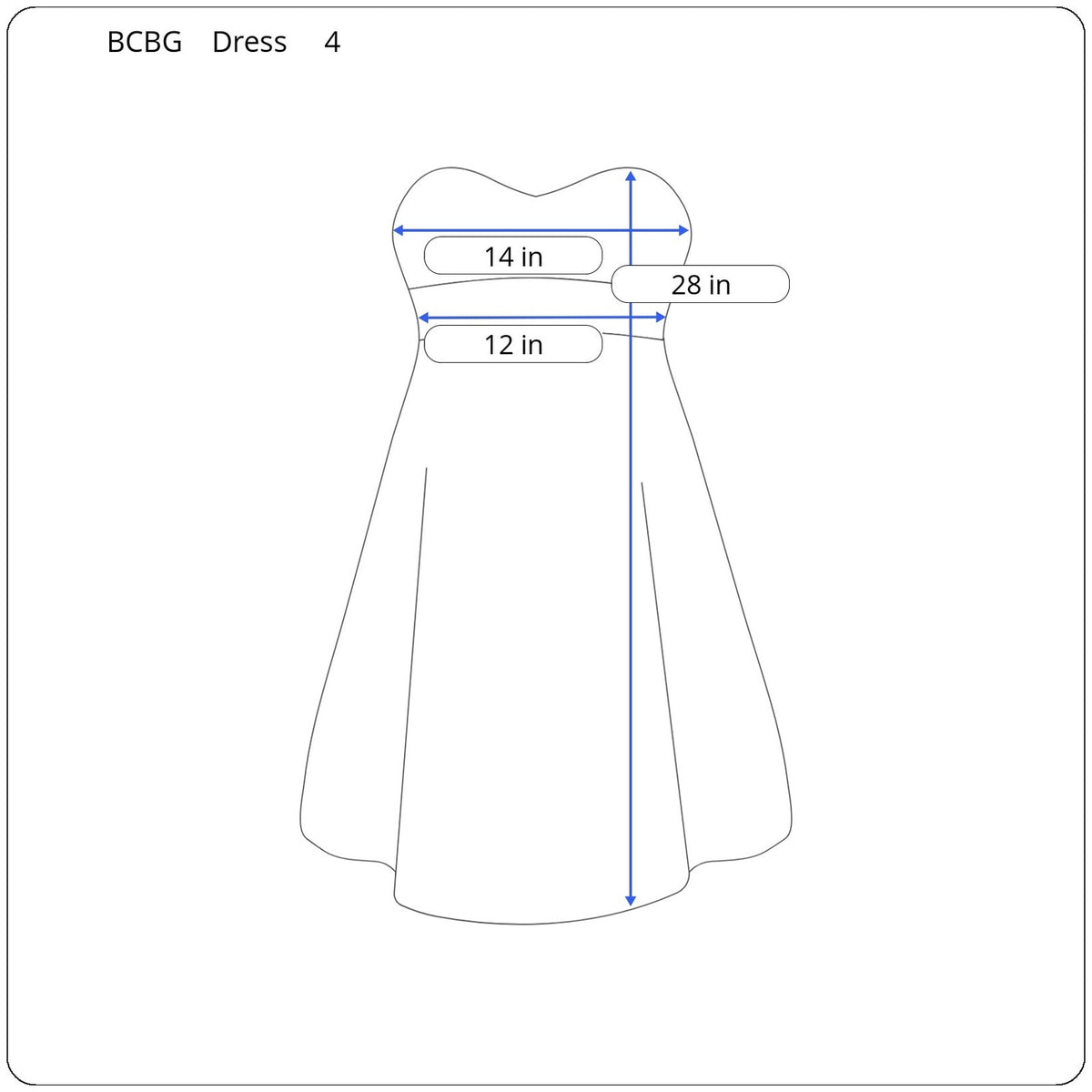 BCBG Maxazria Strapless Dress Women's Size 4 - Image 5