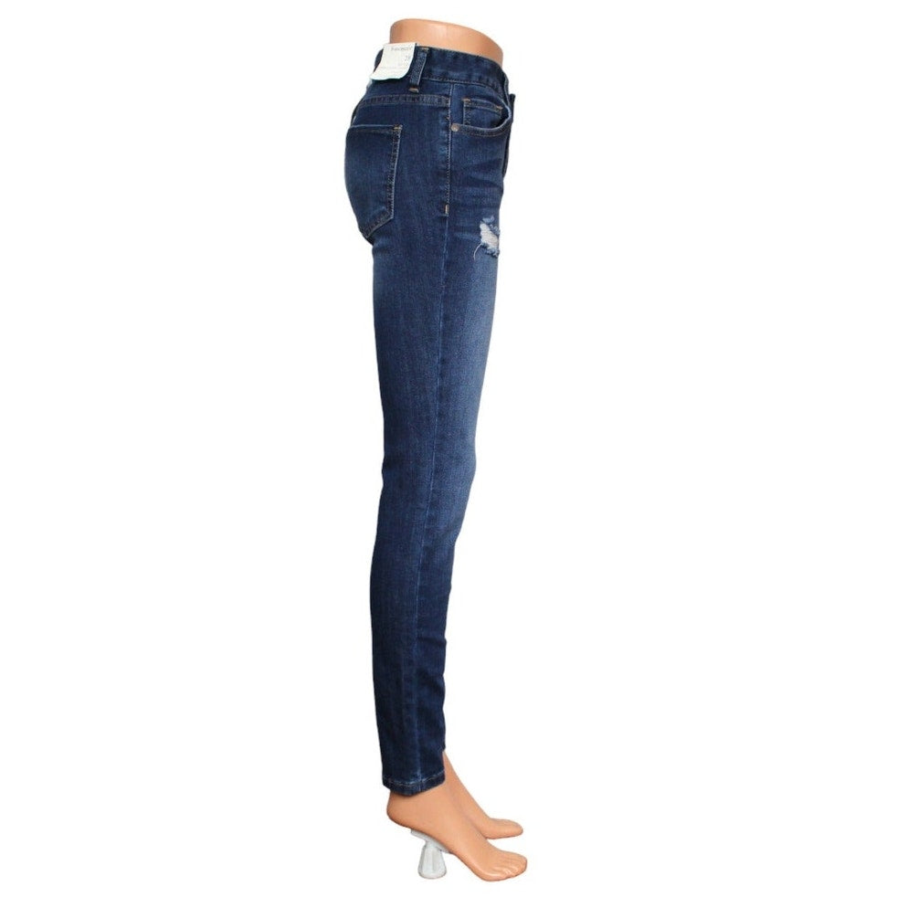 Harper Mid Rise Embroidered Skinny Jeans Women's Size 28" - Image 4