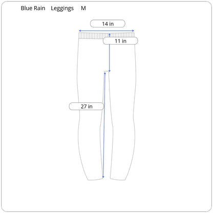 Blue Rain Leggings Women's Size Medium - Image 5