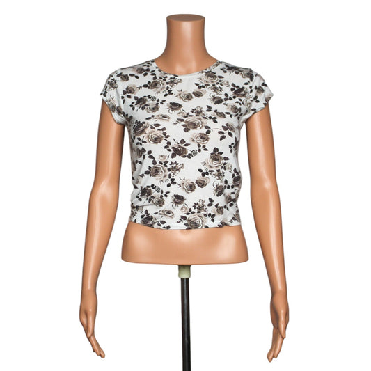 Forever 21 Short Sleeve Cropped Top Women's Size Small - Image 1