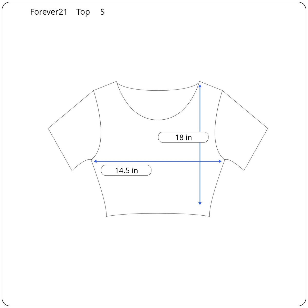 Forever 21 Short Sleeve Cropped Top Women's Size Small - Image 5