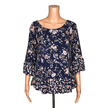 COMO Vintage 3/4 Sleeve Top Women's Size Small - Image 5