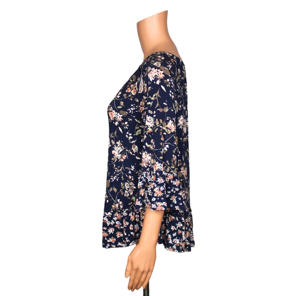 COMO Vintage 3/4 Sleeve Top Women's Size Small - Image 2