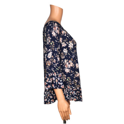 COMO Vintage 3/4 Sleeve Top Women's Size Small - Image 3