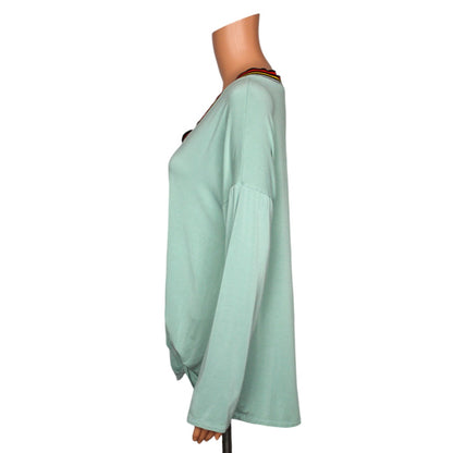 Veveret Green Long Sleeve Top Women's Size Medium - Image 4