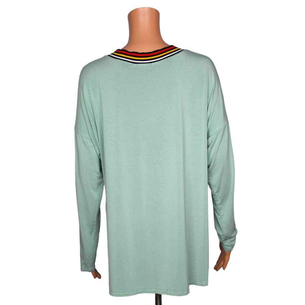 Veveret Green Long Sleeve Top Women's Size Medium - Image 3