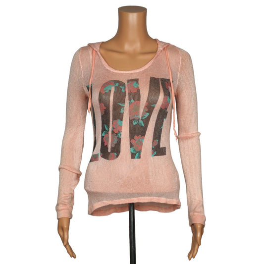 Freshman Long Sleeve Knit Top with Hood Women's Size XS - Image 1