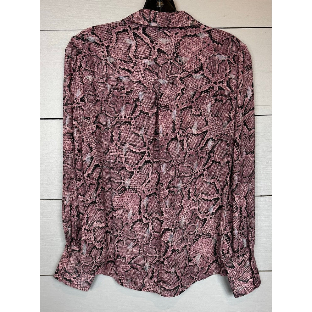 1. State Long Sleeve Sheer Blouse Women's Size Medium - Image 2