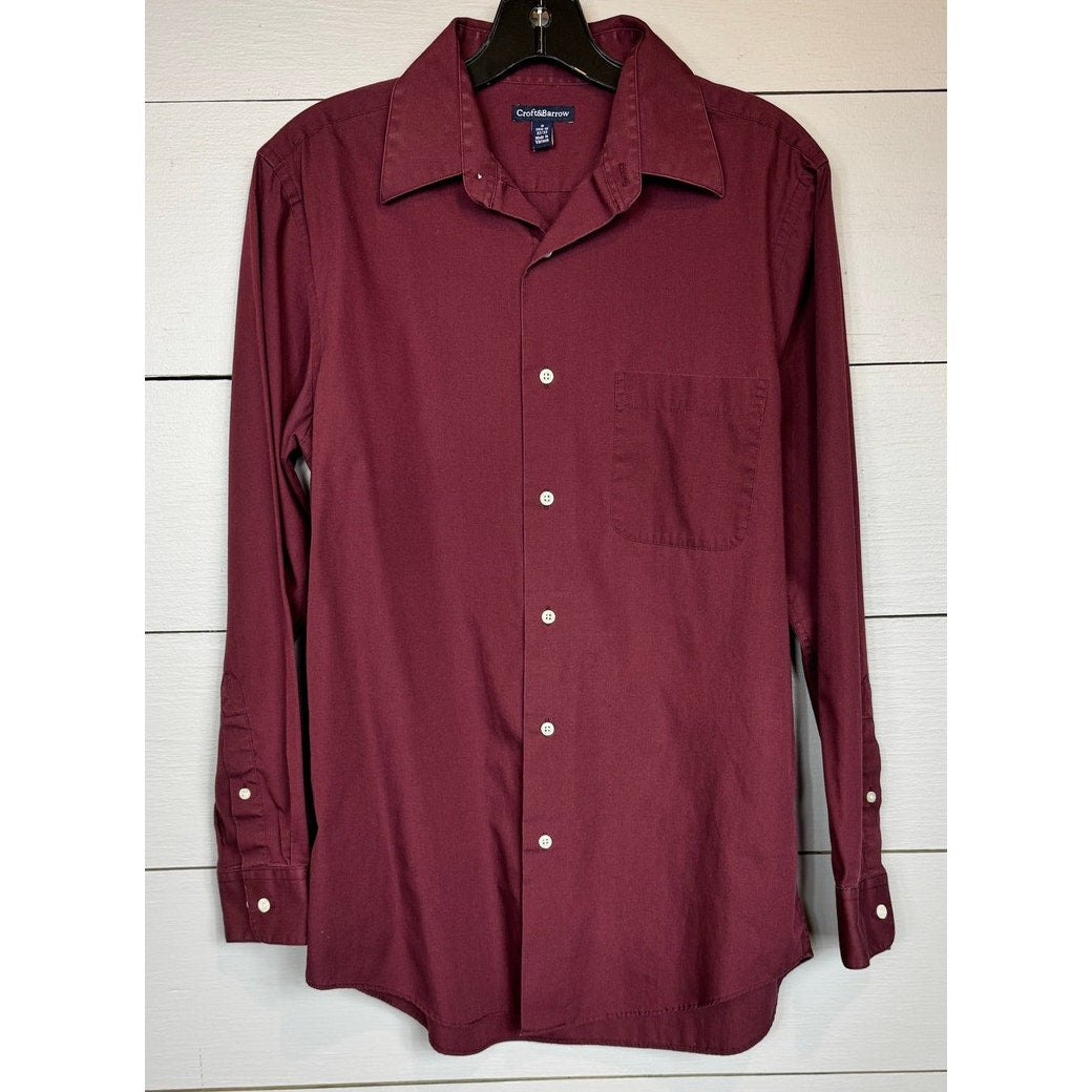 Croft & Barrow Long Sleeve Button Up Shirt Men's Size Small - Image 1
