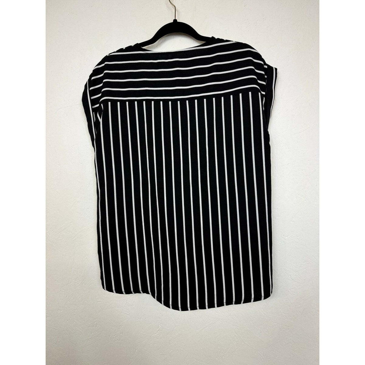 Mts Black and White Short Sleeve Blouse Women's Size Medium - Image 2