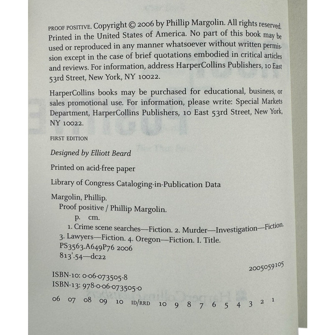Proof Positive by Phillip Margolin (Hardcover) - Image 7