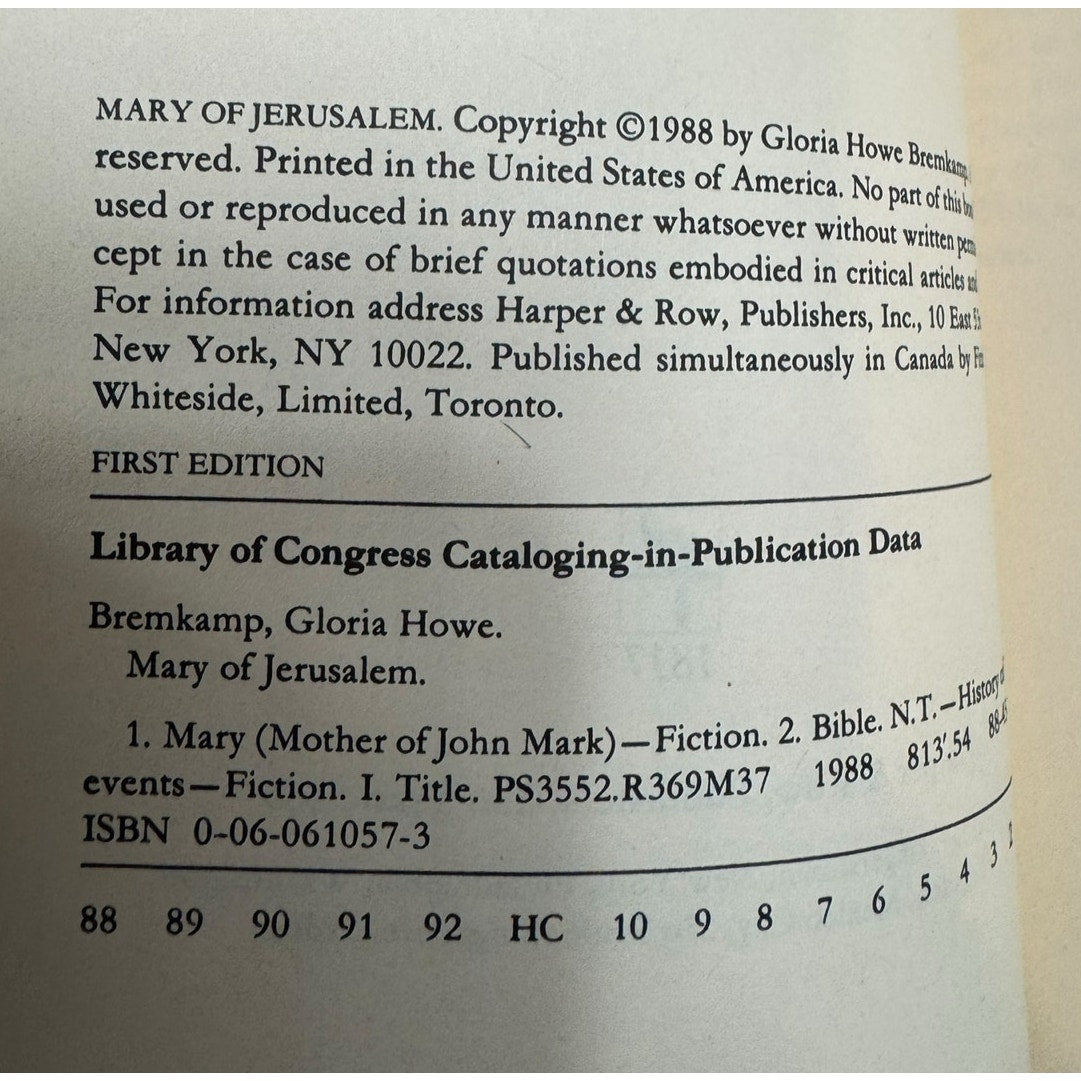 Mary of Jerusalem by Gloria Howe Bremkamp Hardcover Harper & Row - Image 8