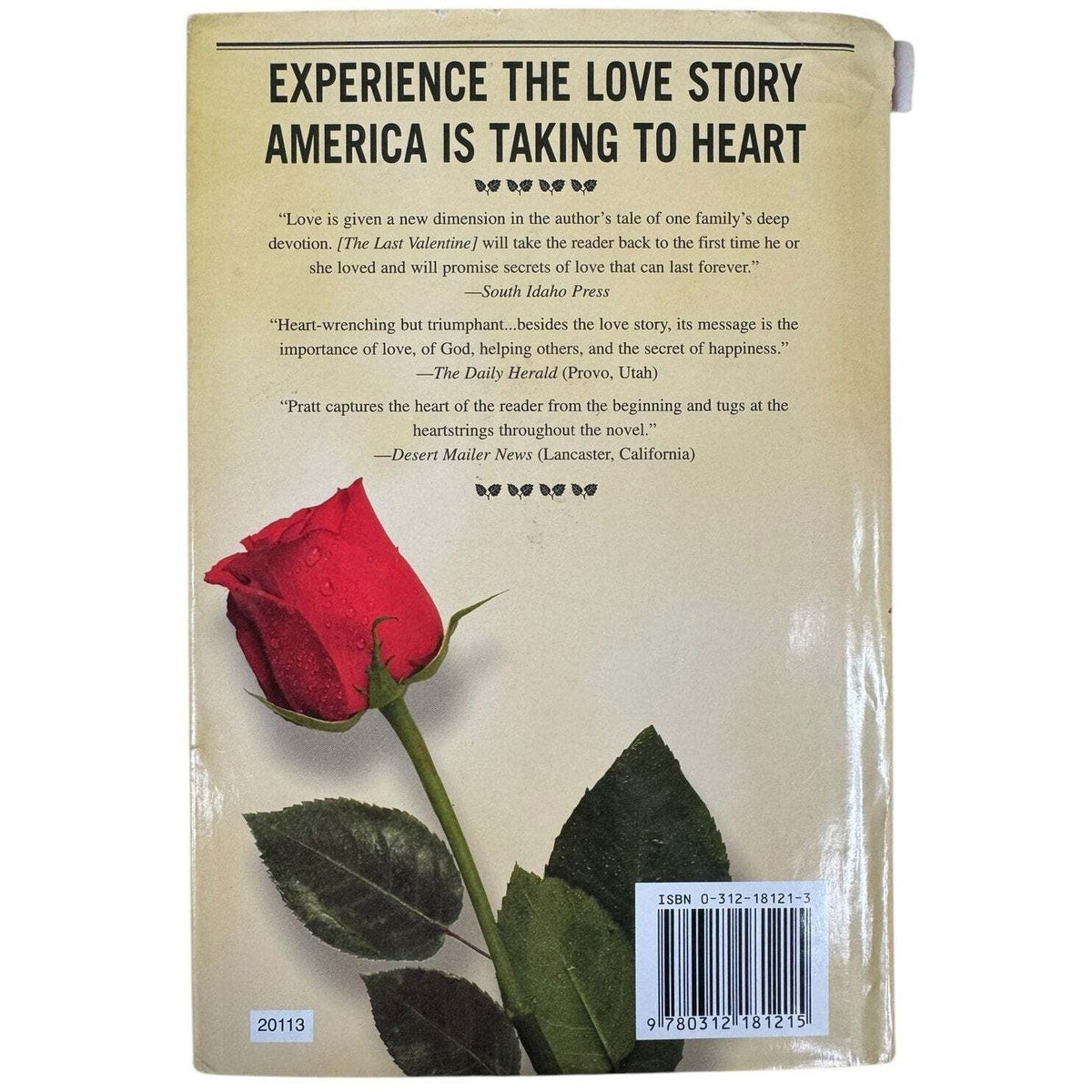 The Last Valentine by James Michael Pratt (Hardcover) - Image 2