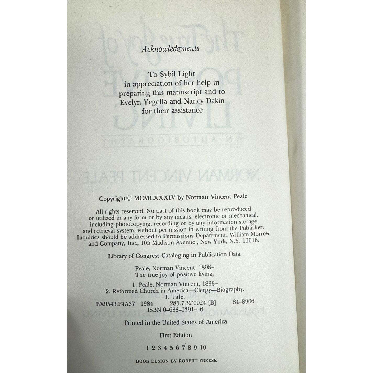 The True Joy of Positive Living by Norman Vincent Peale (Hardcover) - Image 7