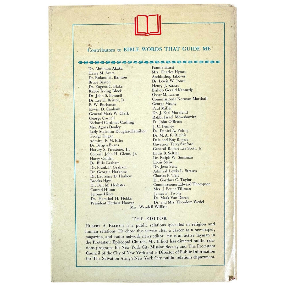 Bible Words That Guide Me by Hubert A. Elliot (Hardcover) - Image 2