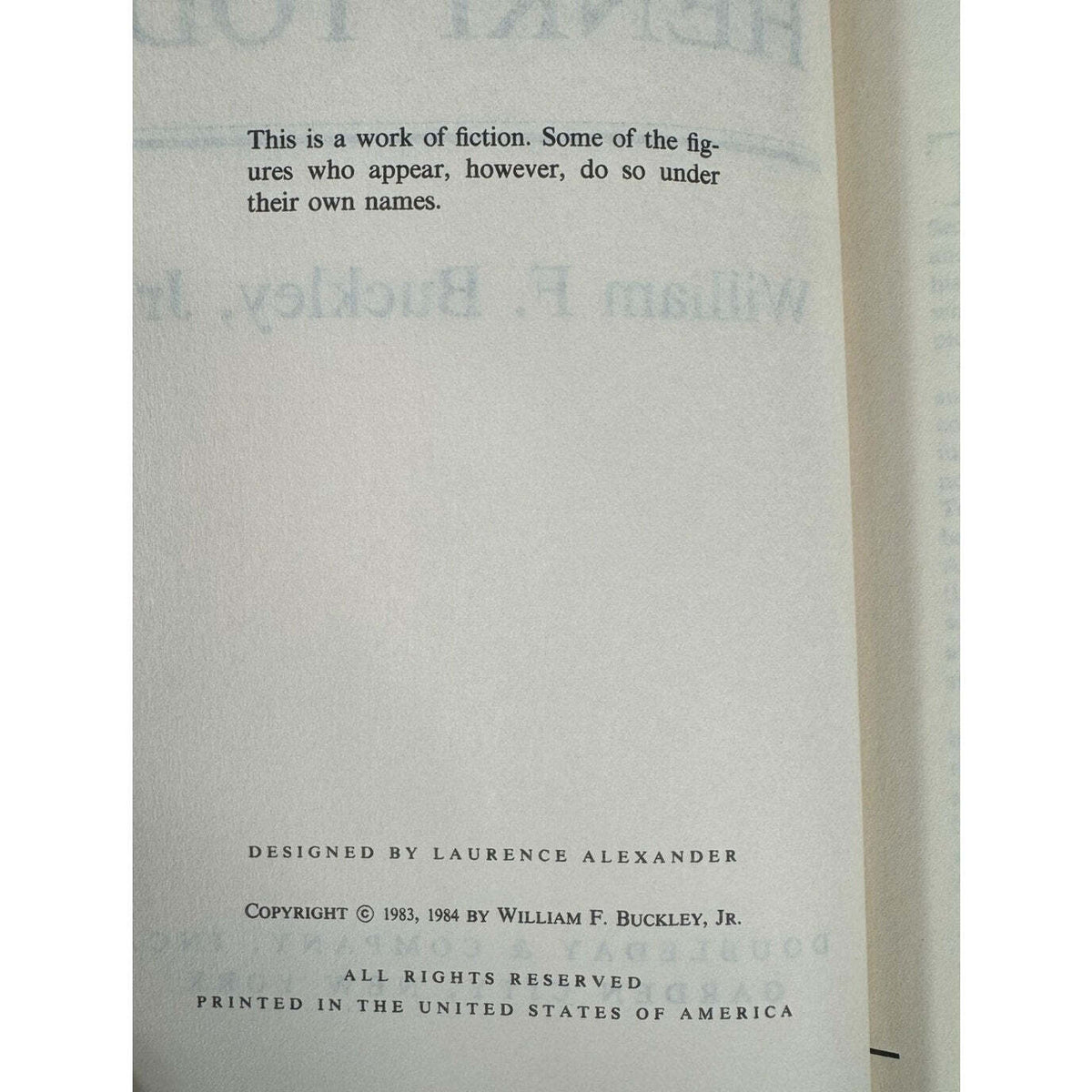 The Story of Henri Tod by William F. Buckley Jr (Hardcover) - Image 2