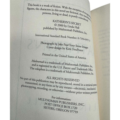Katheryn's Secret by Linda Hall (Hardcover) - Image 7