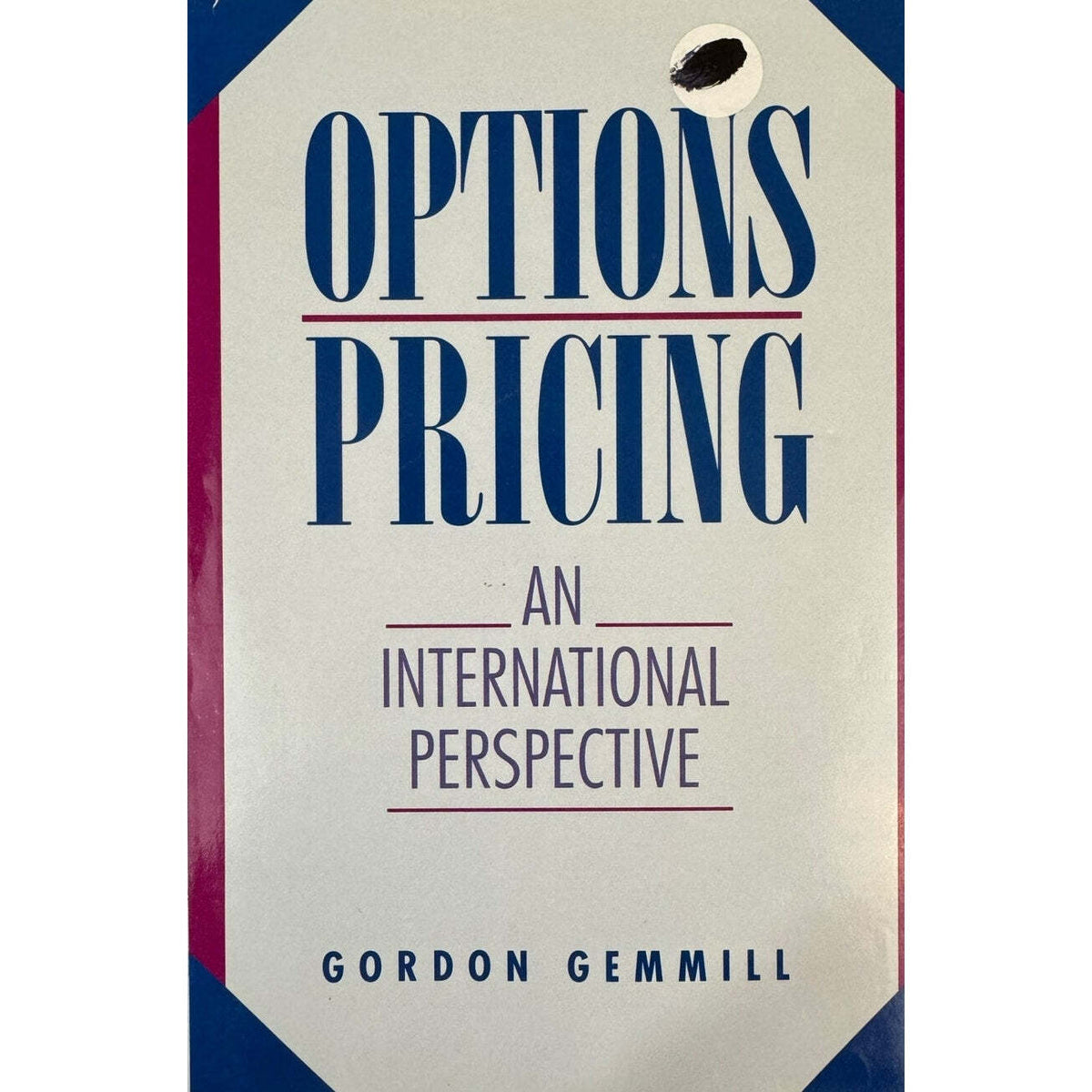 Options Pricing by Gordon Gemmill (Hardcover) - Image 1