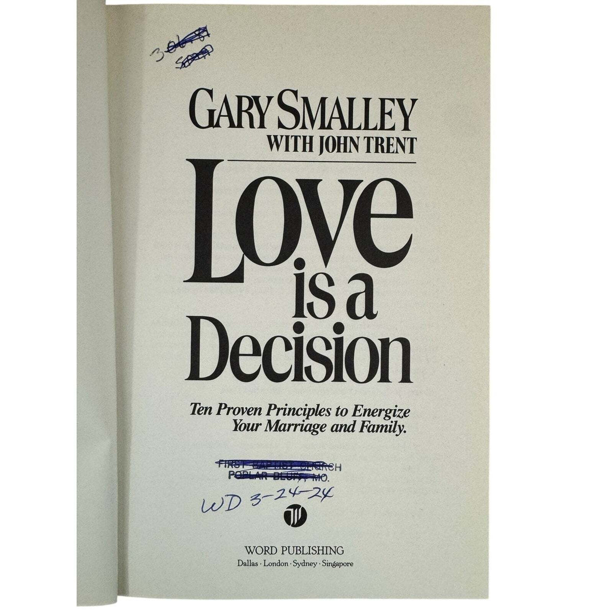 Love is a Decision by Gary Smalley (Hardcover) - Image 9